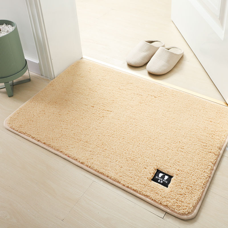 Picture of Toilet Floor Mat Door Absorbent Dirty-Resistant Bathroom Anti-Slip Mat Thickened Plush Toilet Door Mat Machine Washable