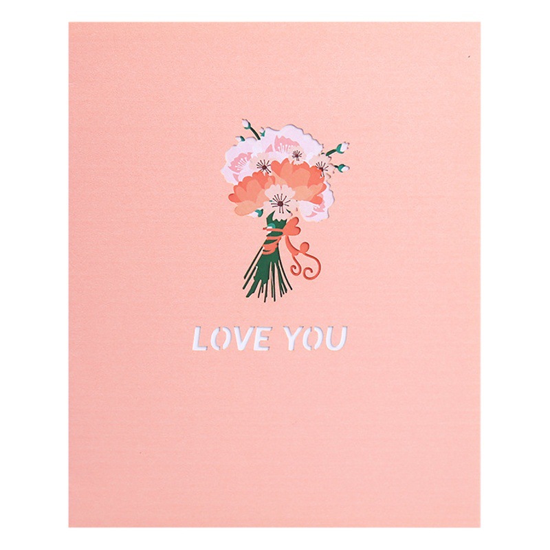Picture of Creative Handmade Wedding Beach Wedding 3D Pop-Up Greeting Card Invitation Laser Cut Wedding Invitation Paper Carving Card