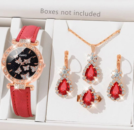 Picture of New TikTok Popular Women's Watch Fashion Personality Simple Watch Butterfly Digital Belt Watch Set