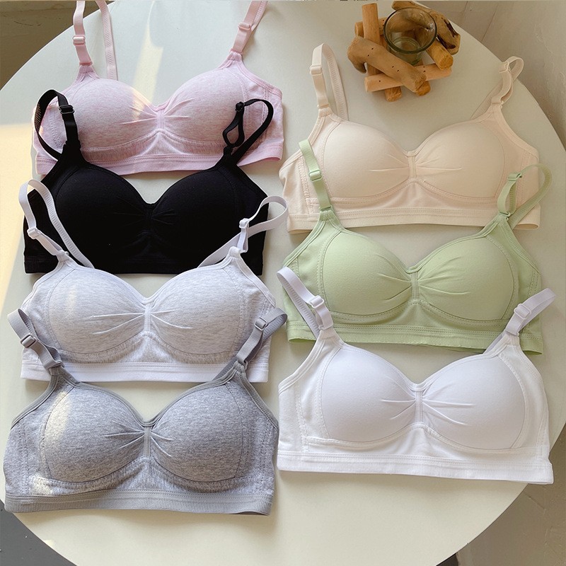 Picture of Japanese-style Seamless Underwear Women's Small Chest Gathered and Large One-piece Breast Collector Anti-sagging No-steel Ring Girls' Bra