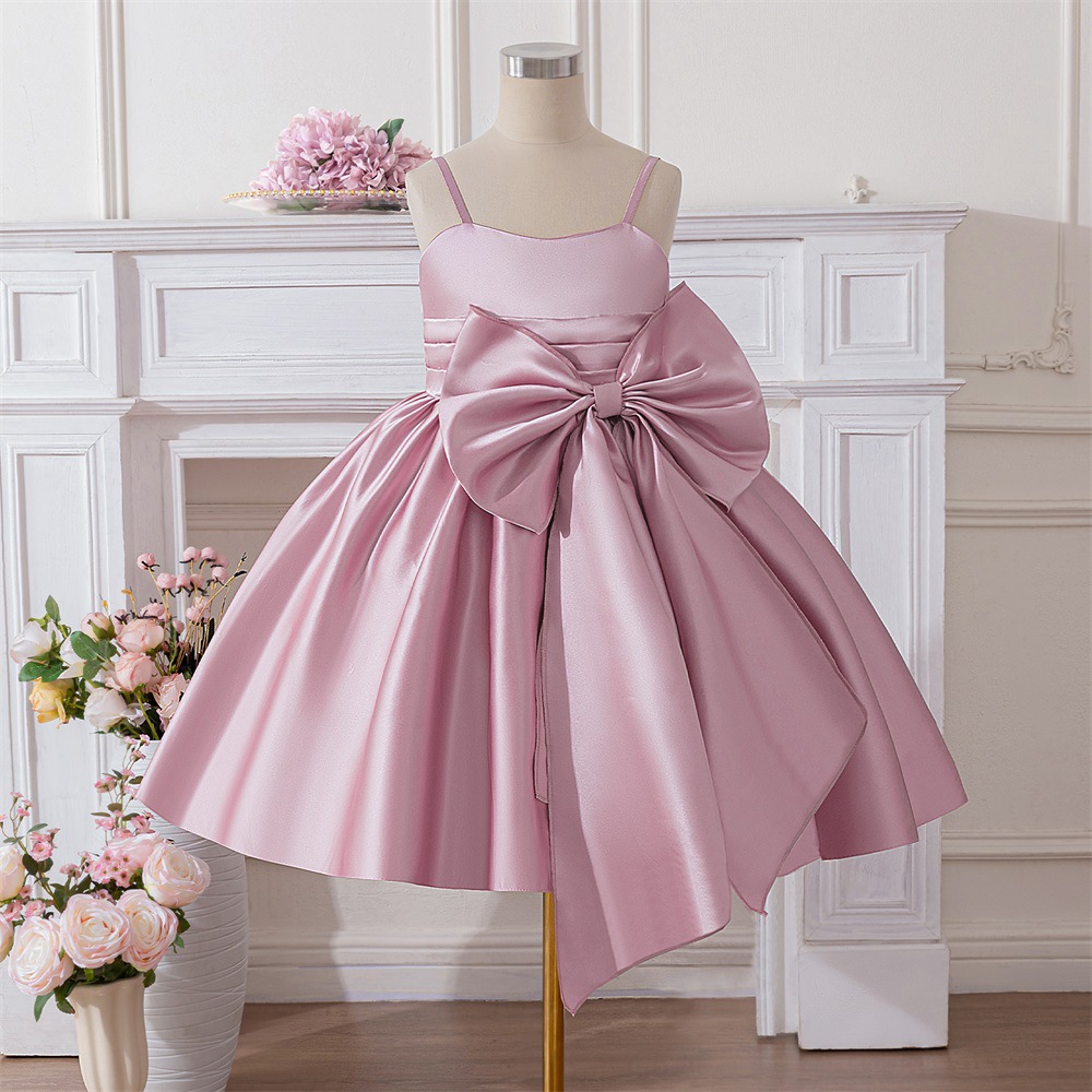 Cross-border children's birthday dresses, girls' princess dresses, runway shows, piano performance dresses, flower girl wedding puffy skirts