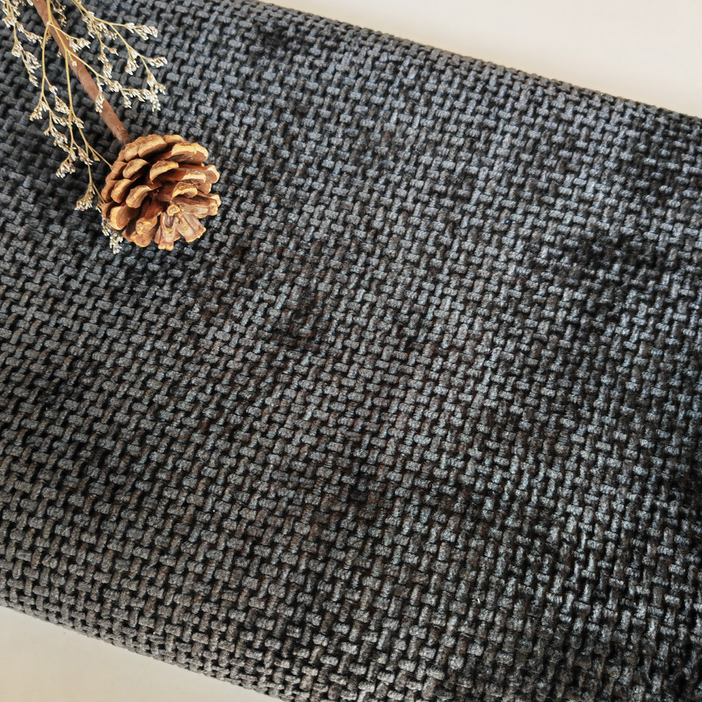 Picture of F508 in stock Straight Supply Oblique Fishing Net Pattern Chenille Sofa Cotton Linen Fabric Sofa Cover Pillow Cushion Linen Fabric
