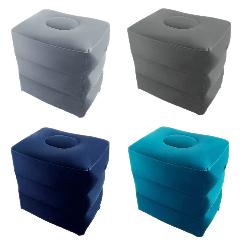 Picture of Two-layer three-layer inflatable footrest car rear filling inflatable stool travel aircraft high-speed rail rest foot pedal cross-border