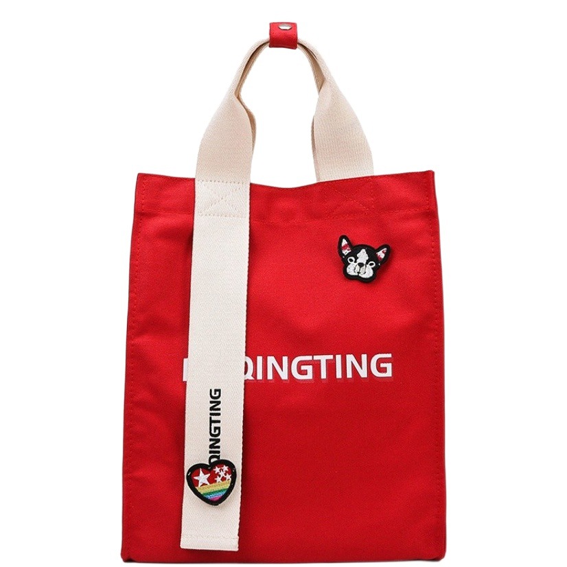 Canvas Bag Customized Portable Outgoing Storage Handbag Mother and Baby Bag Large Capacity Multifunctional Mummy Bag Printed Logo