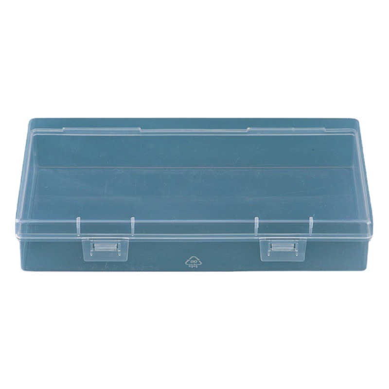 Rectangular storage transparent plastic pen box multi-function single-layer packaging box tool large capacity plastic box