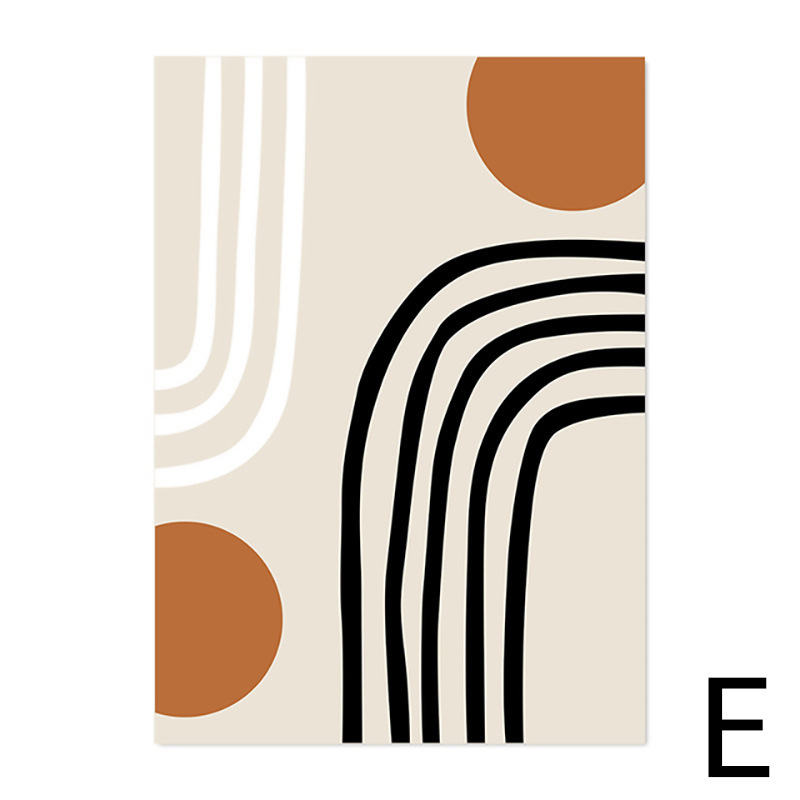 Picture of Modern Nordic simple abstract black line geometric poster bedroom living room decoration hanging painting frameless painting wholesale
