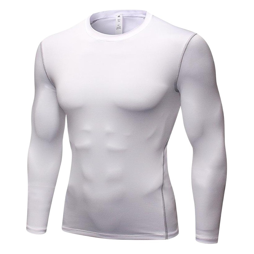 Men's Tight Training PRO Sports Fitness Running Long Sleeve Sweat Quick Dry Clothes Long Sleeve Shirt T-shirt Clothes 1019