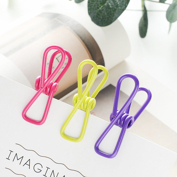 Picture of 10 Pack Color Multi-purpose Clip Drying Clip Clothes Clip Clothes Clip Strong Windproof Clip for Cold Clothes