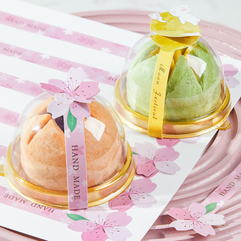 Thickened Egg Yolk Crisp Packaging Box Glutinous Rice Fruit Snow Mei Niang Ice Skin Moon Cake Baking Transparent Mung Bean Cake Bracket Blister Box
