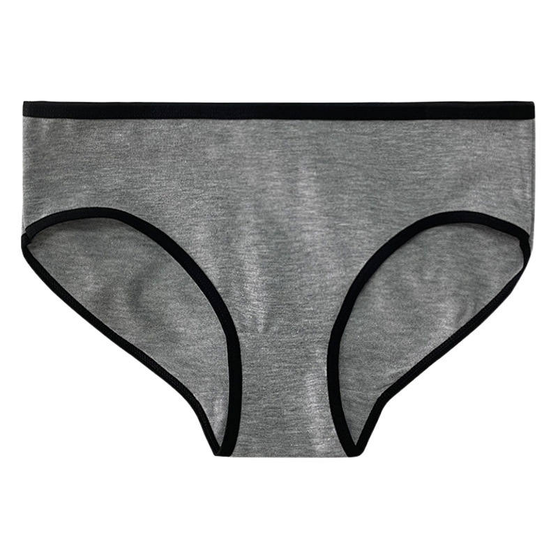 Sports cool style ins simple girls underwear waist Japanese black and white pure cotton ladies briefs wholesale