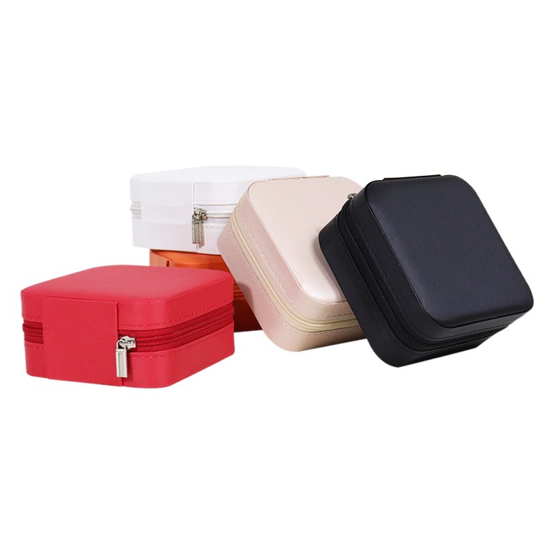 PU Leather Portable Travel Jewelry Storage Box Earrings Earrings Ring Necklace Jewelry Box Small Jewelry Box Wholesale