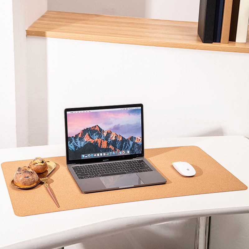 Cork Mouse Pad Non-Slip Computer Desk Pad Extra Large Desk Pad Waterproof Leather Student Writing Pad Custom Size