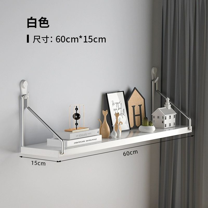 Picture of No-Drill Wall-Mounted Wrought Iron Living Room Entrance Wall Decoration Bedroom Wall Bookshelf Single Shelf Wall Storage Rack
