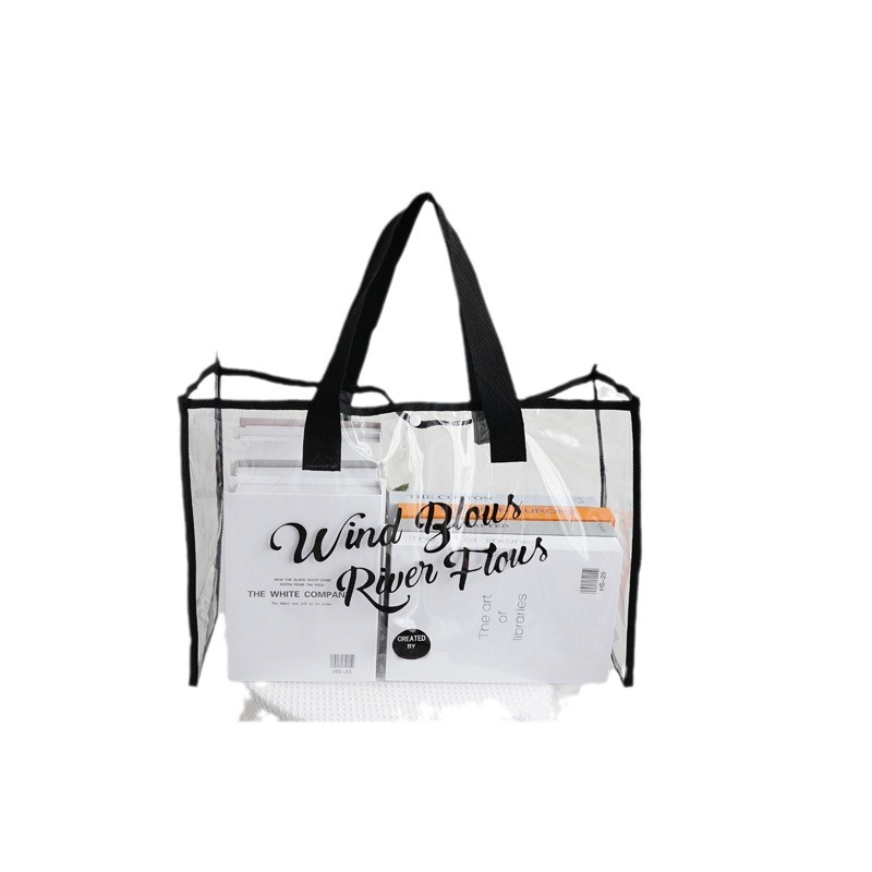 Picture of New Portable Swimming Bag Transparent Waterproof Multifunctional PVC Large Capacity Jelly Bag Cosmetic Storage Bag Factory