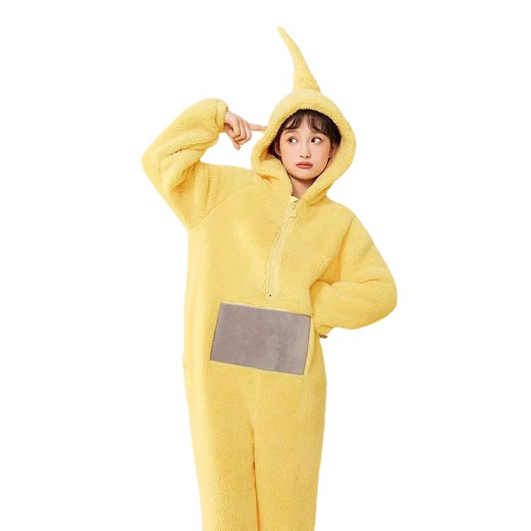 Picture of Teletubbies Siomatic Pajamas Women's Winter Cute Cartoon Funny Outer Wear Home Clothes Thickened Coral Fleece