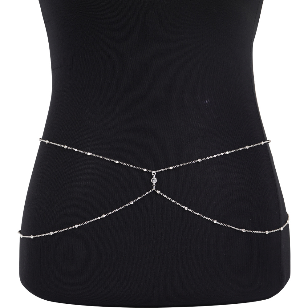 Picture of European and American Cross-border Waist Chain Sexy Casual Women's Beach Street Photoshoot Double-layer Waist Body Chain Waist Chain