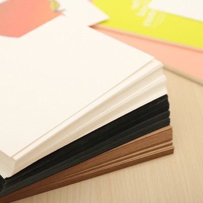 Picture of White cardboard double-sided color lead watercolor graffiti hand-painted simple blank greeting card postcard DIY word card homemade
