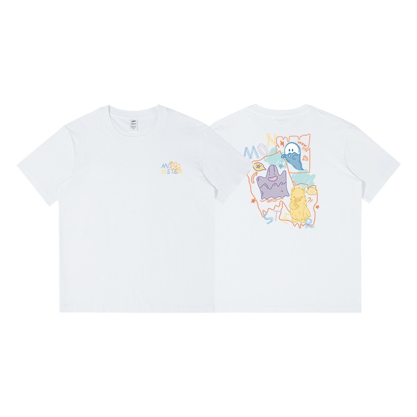 2023 Summer Little Monster Printed Student Half-sleeve Design Sense Short-sleeve T-shirt New Niche All-match Loose Top