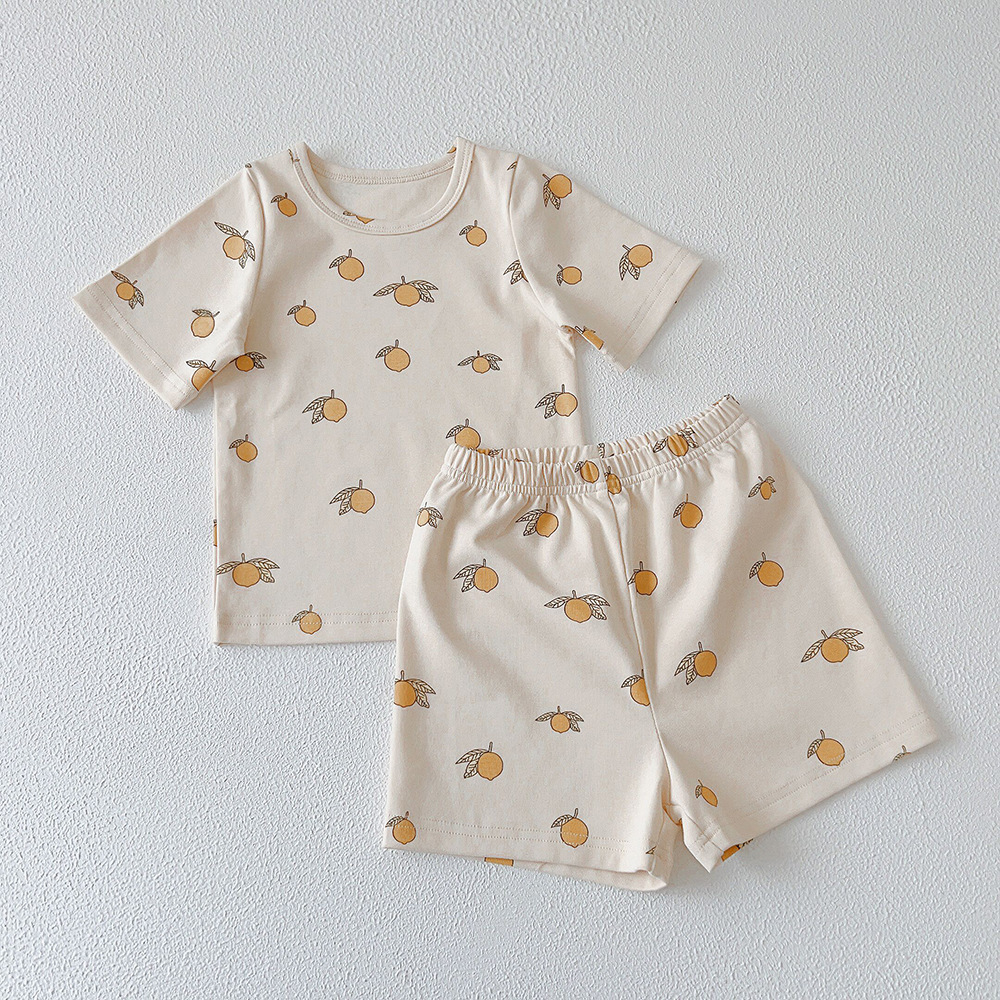 Picture of Xg Summer Cross-Border Popular Kidsren's Home Clothes Kidsren's Pajamas Set Pure Cotton Short-Sleeved Suit for Small and Medium-Sized Kidsren