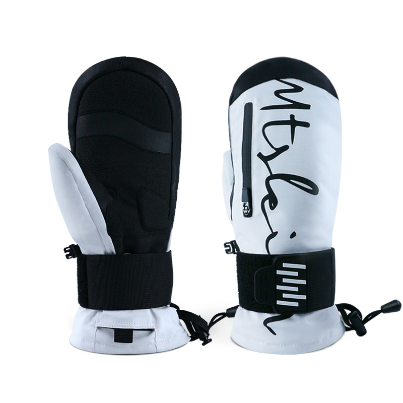 Picture of New Ready-Made Ski Gloves with Built-In Wrist Guards Eva Shock-Absorbing Veneer Warm Gloves Waterproof Wrist Guards Ski Gloves