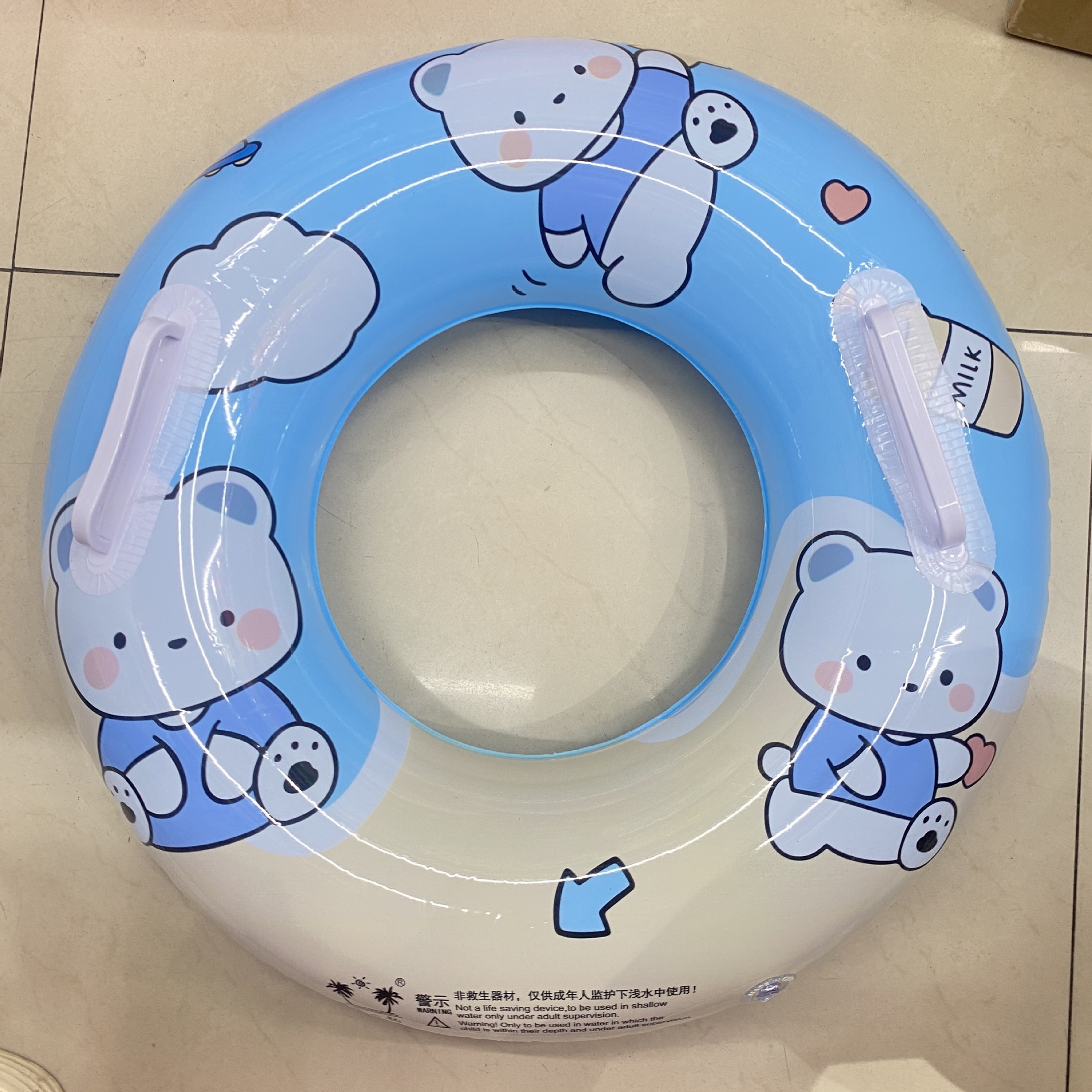 Picture of Haiyun Pvc Inflatable Kidsren's Swimming Ring Lifebuoy Thickeneded Single-Layer Double Air Bag Swimming Ring Inner Flange Manufacturer Wholesale