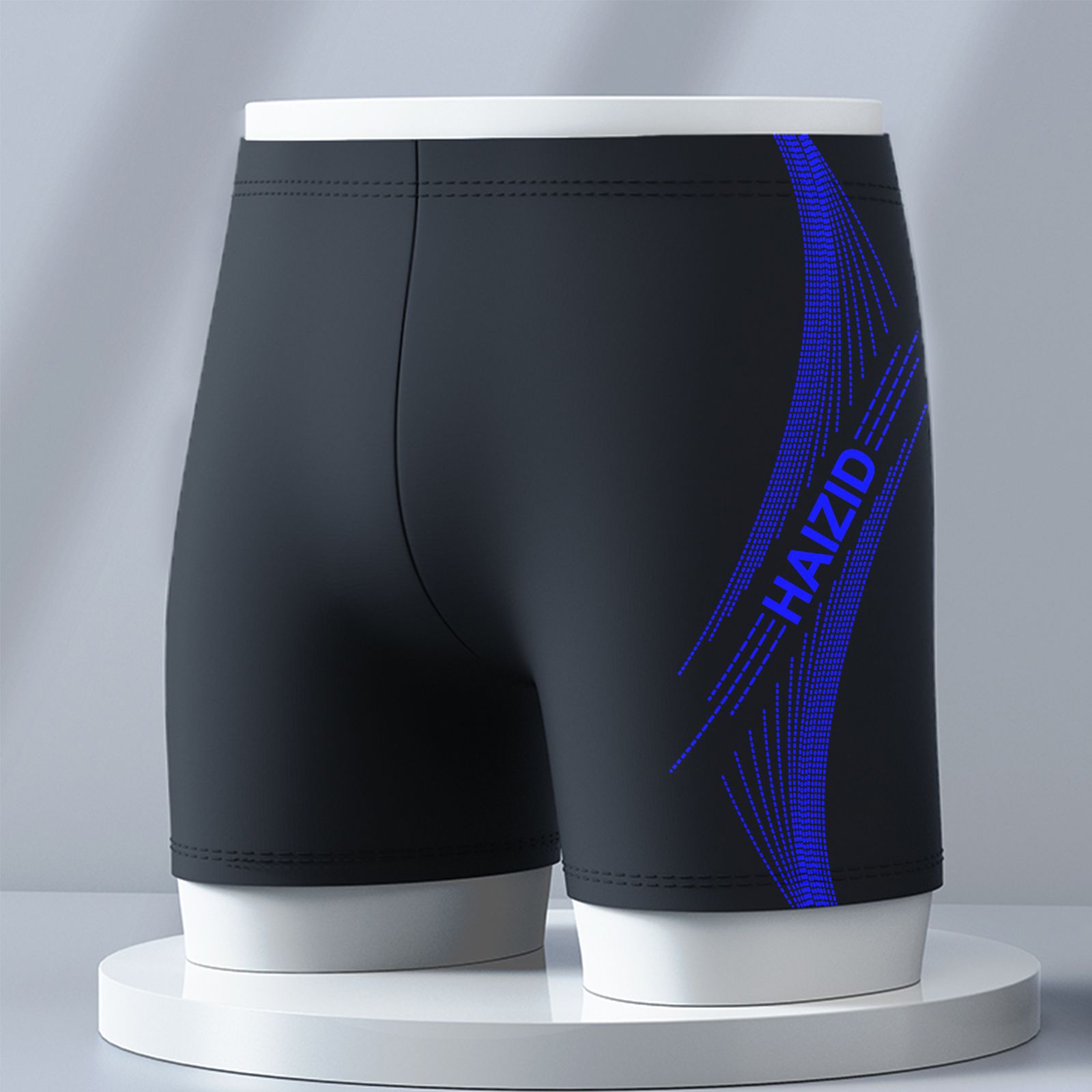 Picture of Men's Swimming Trunks Anti-Embarrassment Boxer Beach Swimming Trunks Men's Hot Spring Pants New Loose Professional Swimming Men's Swimming Trunks