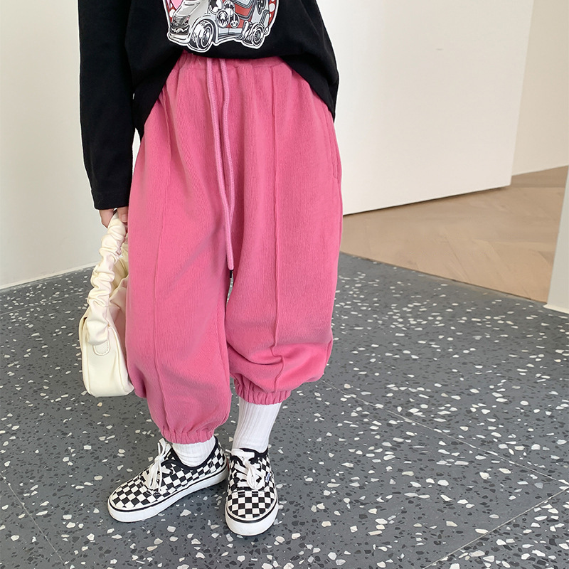 Picture of Little maven thick fleece-lined European and American children's trousers winter warm boys' pants home casual pants