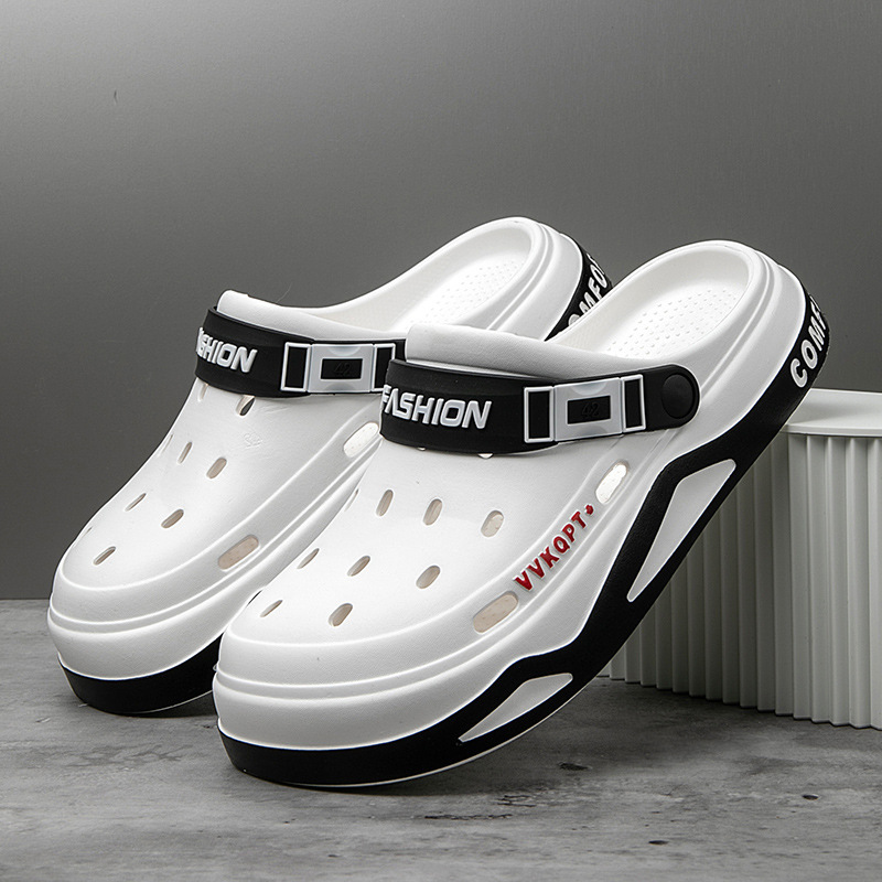 Cross-Border Eva New Style Clogs for Men, Summer Outdoor Korean Version, Closed-Toe Sandals for Male Students, Comfortable and Non-Slip