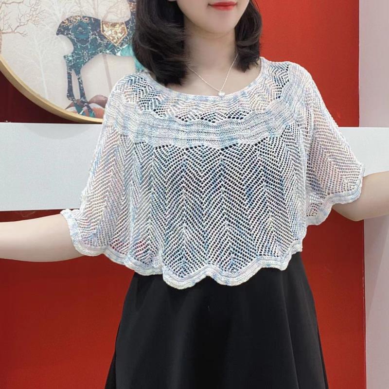 Picture of Women's Winter Pullover Neck Warmer, Solid Color Korean Style Versatile Neck Wrap, Knitted Ice Silk Pullover Small Cape Shawl