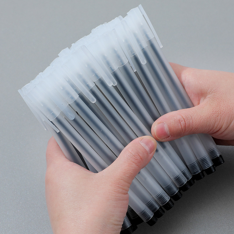 Small White Pen Gel Pen Sign Pen Transparent Frosted Student Simple Stationery Creative suit Plastic Wholesale Pen