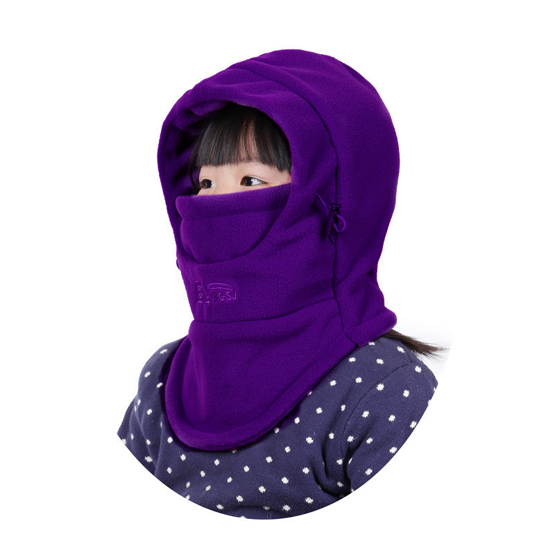 Picture of Hat Autumn and Winter Genuine Kidsren's Neck Scarf Hood Double-Layer Thickeneded Cold-Proof Warm Hat Kidsren Going to School Windproof Hood