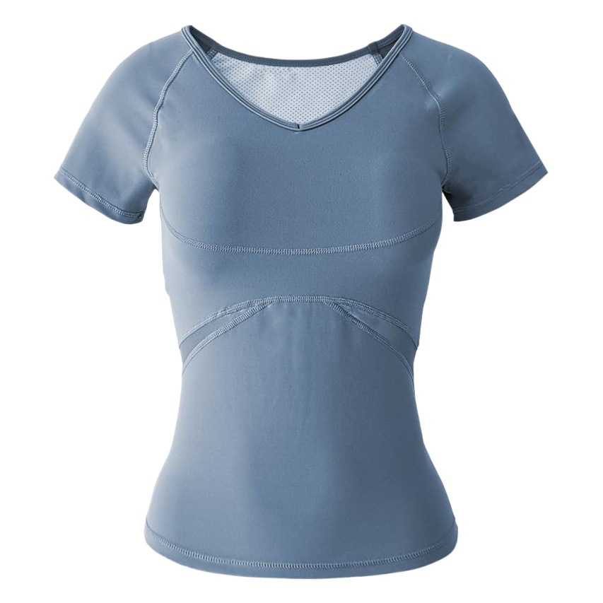 Yoga Clothes for Women Summer Cross-Border New Mesh Splicing Short-Sleeved Fitness Clothes Sports Outdoor Quick-Drying T-Shirt Tops
