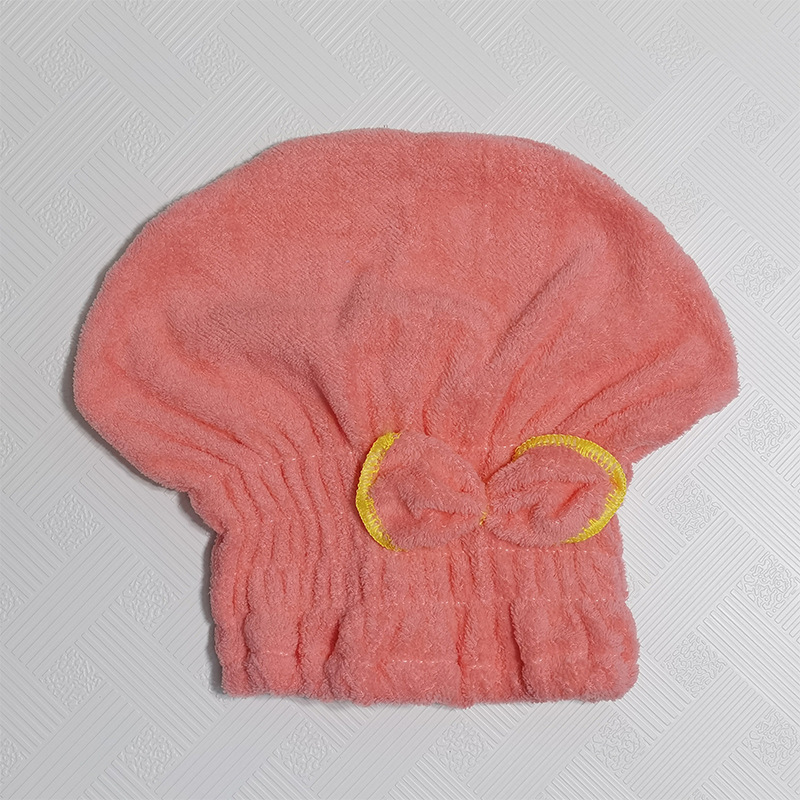 Picture of Cross-border Double-layer Thickened Shower Cap Women's Water Absorbent Quick-drying Cap Coral Fleece Hair Dried Towel Towel Wash Headband Hair Dried Cap