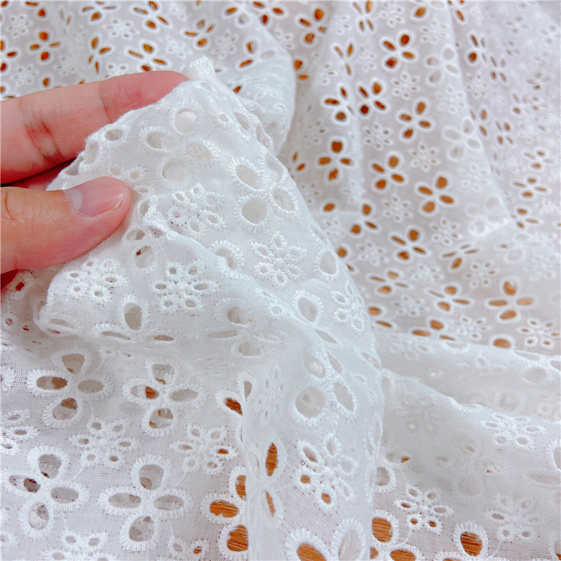 Picture of Factory wholesale 9088 water soluble cotton cotton thread hollow perforated embroidery 135cm clothing lace embroidery fabric