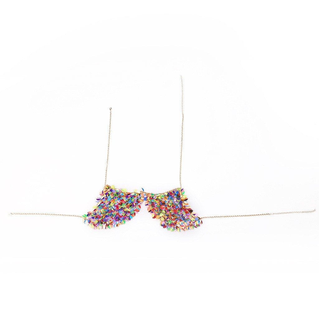 Picture of 2024 European and American Cross-Border Accessories New Sexy Bikini Chest Chain Colorfulful Leaf Beach Vacation Style Body Chain