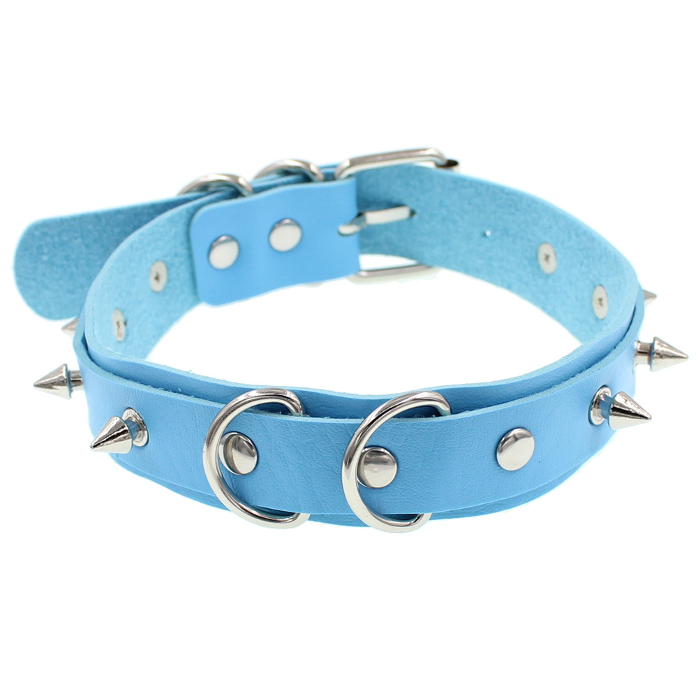 Picture of European and American Exaggerated Adult Sex Products Rivet Collar Flirting Necklace Neck Neck Set Dog Slave Special Traction Rope Set