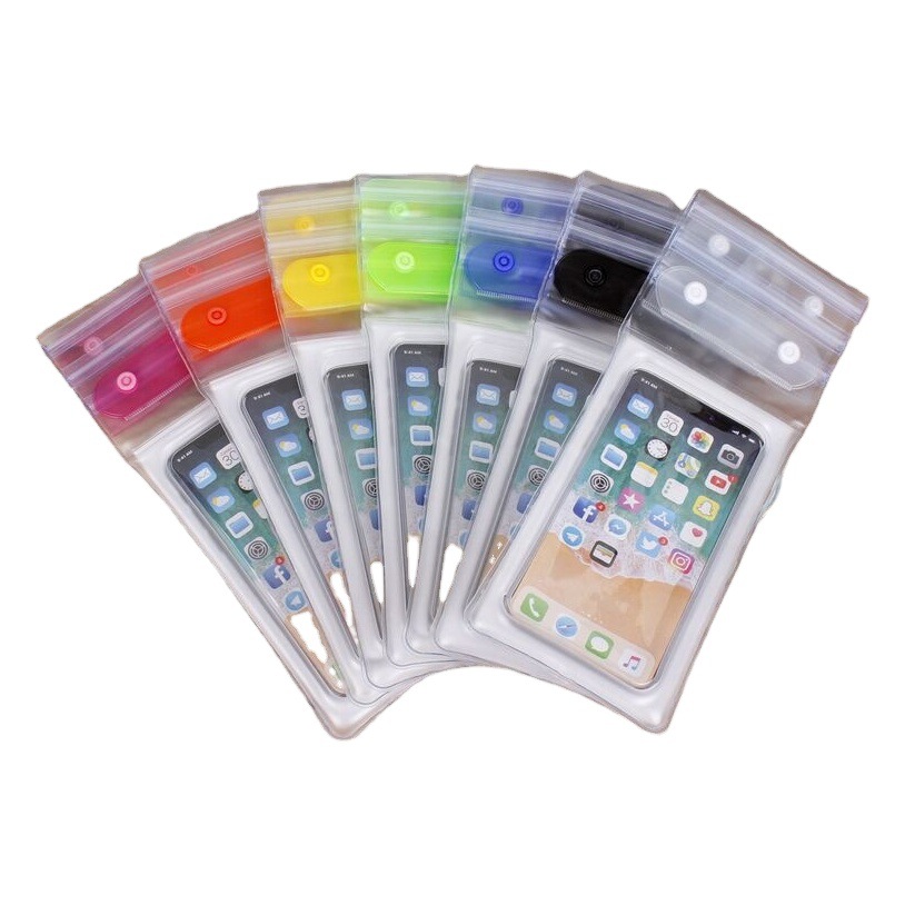 Mobile Phone Waterproof Bag Transparent Airbag Three-fold Mobile Phone Waterproof Bag Diving Outdoor Drifting Swimming Diving Touchscreen Bag