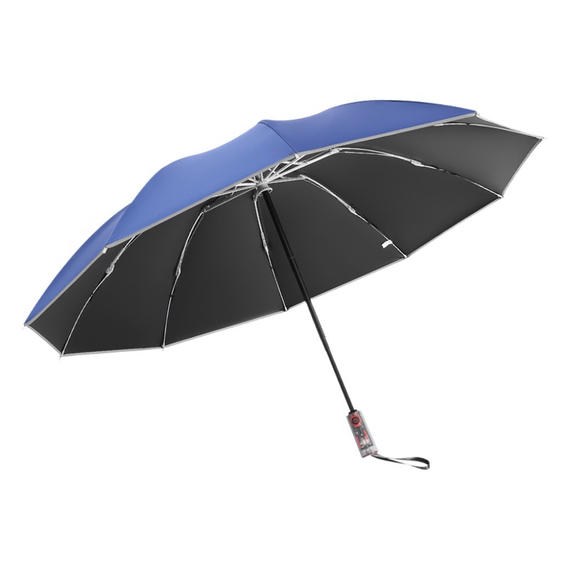 Umbrellas wholesale full-automatic reverse luminous folding umbrella large men can be fixed anti-rebound explosion-proof section