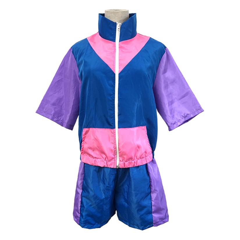 European and American Cross-Border Retro 70/80S Fashionable Sportswear Hip-Hop Tops and Shorts Two-Piece Suit Party Wear for Women