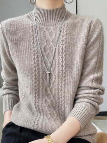 Picture of Autumn and Winter 2024 New Thickeneded Knitwear Women's Round Neck Inner Bottoming Knitwear Warm and Stylish Top
