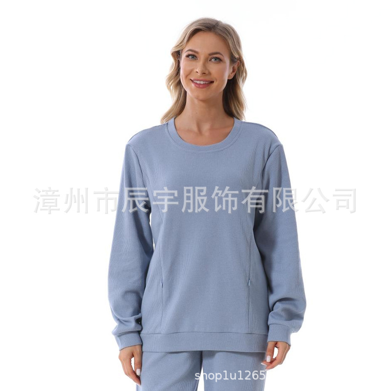 Picture of Pregnant Women's suit Fashion 2025 European and American Two-piece New Loose Out Spring and Autumn Pregnant Women's Breastfeeding Dress Home Simple