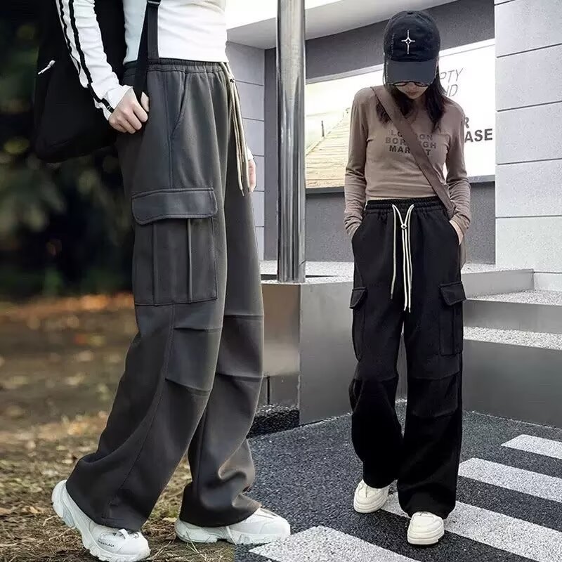 overalls girls' pants spring and autumn 2024 new big children's casual trousers children's junior high school students autumn wide leg pants