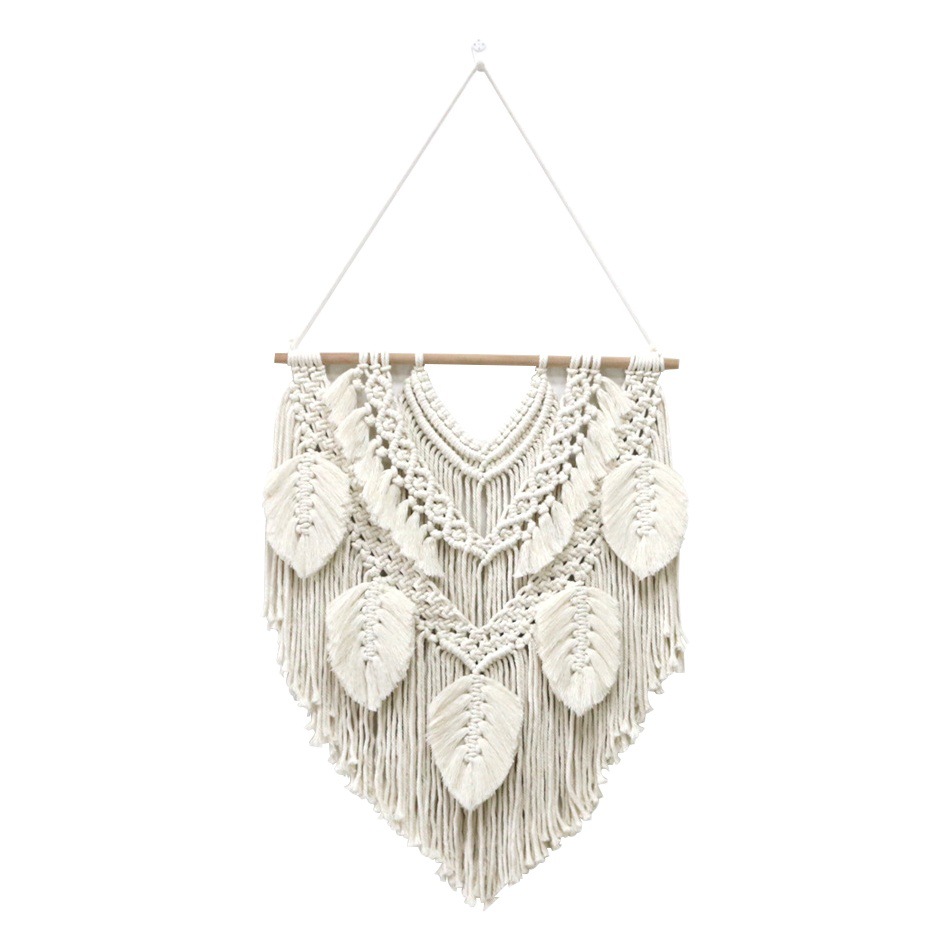 Woven Tapestry Amazon Home Wall Decorations Wall Decorations Hand-Woven Feather Leaves Modern Simple Wall Decorations