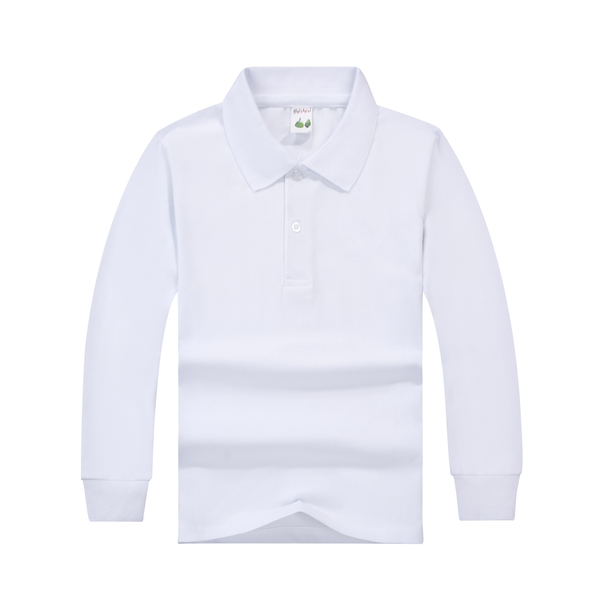 Picture of Boys' polo shirt long sleeve T-shirt children's cotton school uniforms girls lapel garden clothes White bottoming shirt a generation of hair