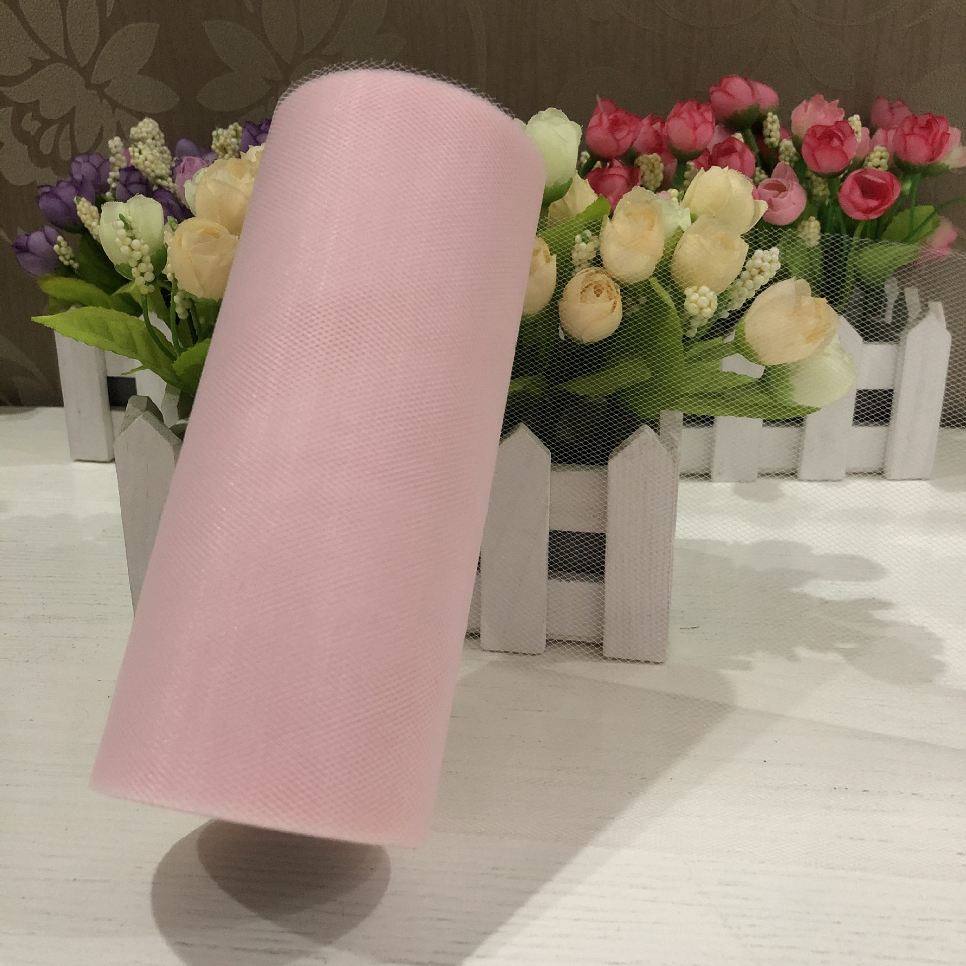 Picture of Wedding party decoration American mesh roll tutu skirt birthday table skirt tulle yarn wedding decoration 15cm * 25 yards