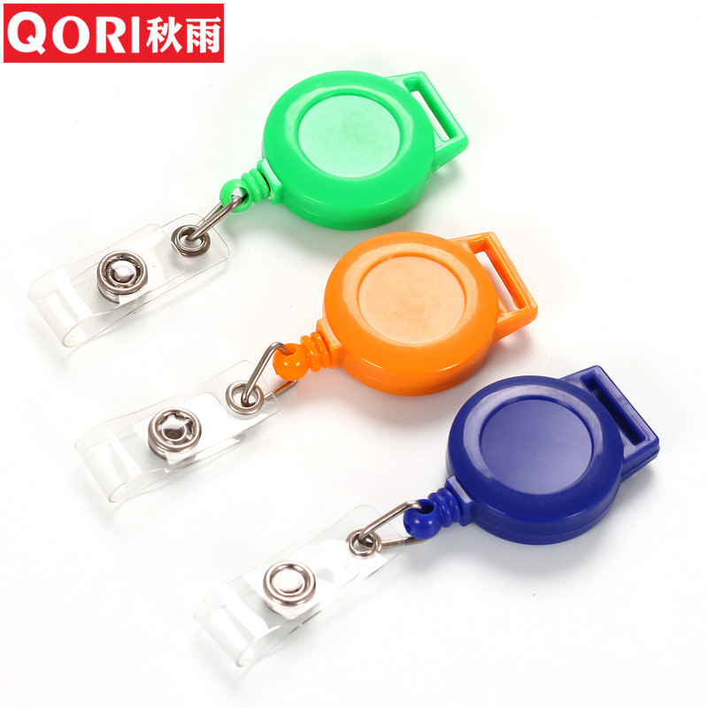 Picture of Autumn Rain 15mm Ribbon Square Ear Plastic Easy Pull Buckle Certificate Lanyard Easy Pull Breast Card Telescopic Buckle Telescopic Buckle