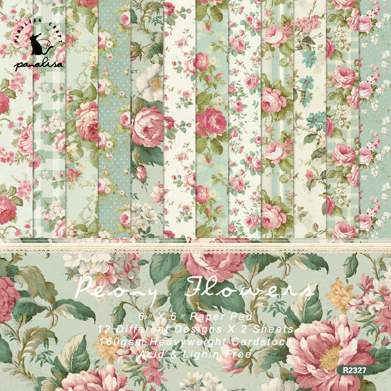 DIY album scrapbook Journal material paper card making Background Paper 6-inch single-sided pattern paper R2327