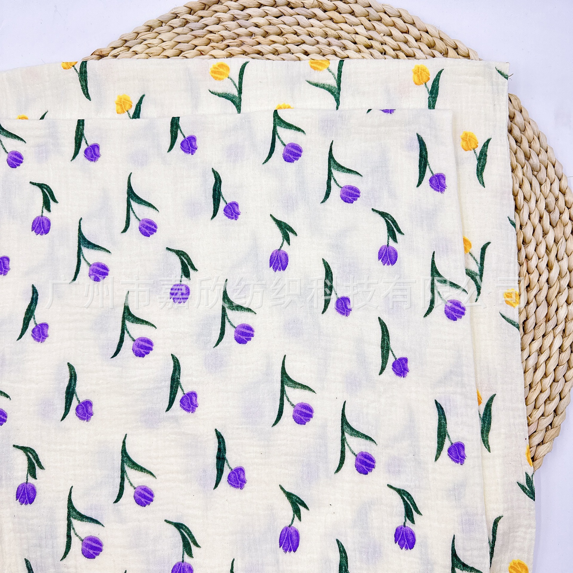 Cotton Double Gauze Muslin Printed Small Floral Fabric Baby Gauze Children's Clothing Pajamas Blanket Fabric