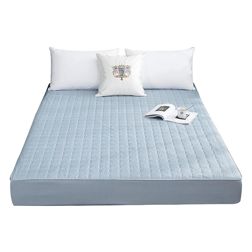Washed Cotton Quilted Diaper Bed Cover, Breathable and Thickeneded Waterproof Fitted Sheet, Non-Slip Simmons Mattress Protector, Fitted Sheet Cover