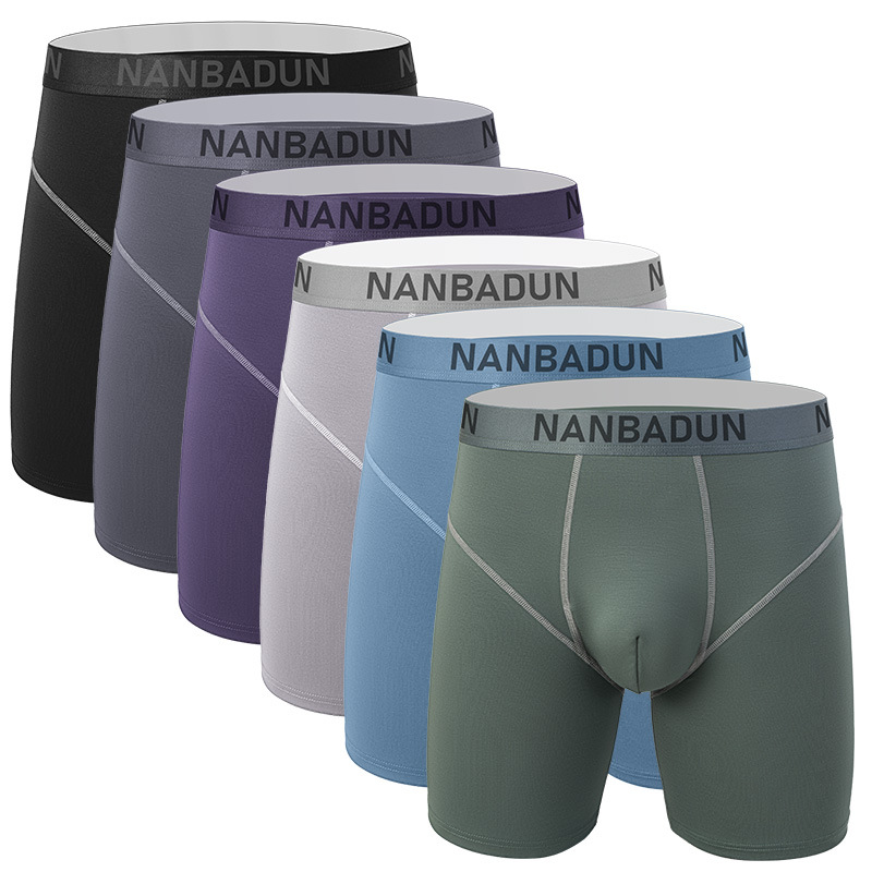 European Size Men's Underwear Business Lengthened Mid-Waist Boxer Modal Four Corner Amazon ebay Foreign Trade Men's Underwear